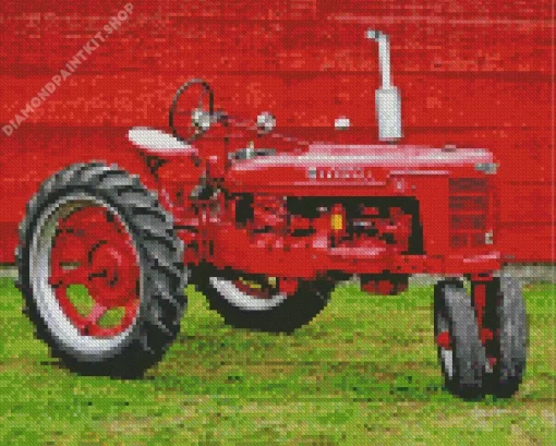 Farmall Red Tractor Diamond Painting