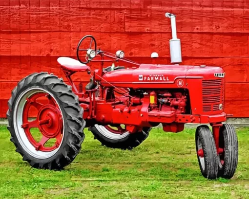 Farmall Red Tractor Diamond Painting