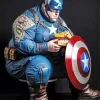 Fat Captain America Diamond Painting