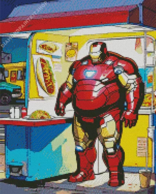 Fat Iron Man Diamond Painting