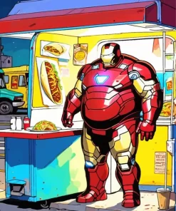 Fat Iron Man Diamond Painting