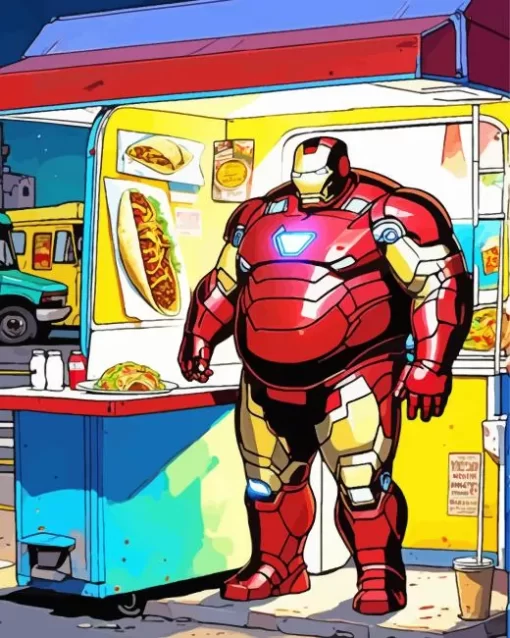 Fat Iron Man Diamond Painting