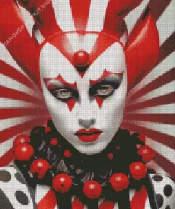 Female Pierrot Art Diamond Painting