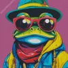 Frog With Glasses Art Diamond Painting