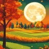 Full Moon Landscape Diamond Painting