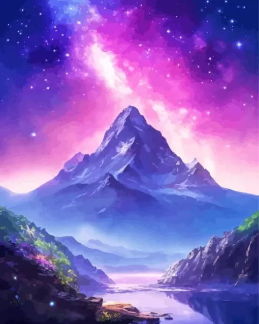 Galaxy Mountain Landscape Diamond Painting