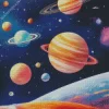 Galaxy Planets Diamond Painting