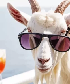 Goat With Sunglasses Diamond Painting