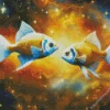 Golden Galaxy Fish Art Diamond Painting