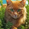 Green Eyed Cat Close Up Diamond Painting