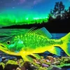 Green Fish Diamond Painting