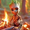 Groot Fire Diamond Painting