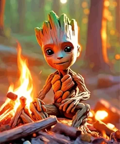 Groot Fire Diamond Painting