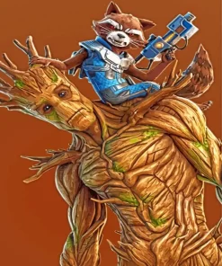 Groot In Fortnite Game Diamond Painting