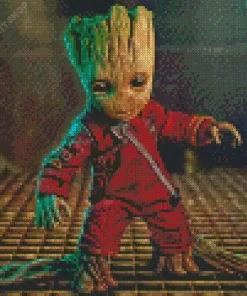 Groot In Suit Hero Diamond Painting