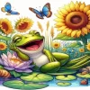 Happy Frog With Butterfly Diamond Painting