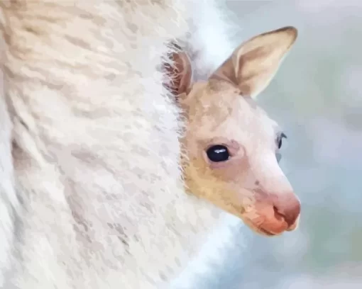 Kangaroo In A Pouch Diamond Painting