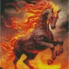 Magic Lava Fire Horse Diamond Painting