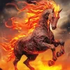 Magic Lava Fire Horse Diamond Painting