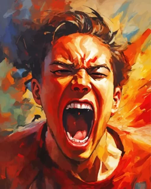 Man Screaming Diamond Painting