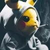 Pikachu Smoking Diamond Painting