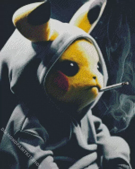 Pikachu Smoking Diamond Painting