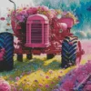 Pink Tractor Diamond Painting