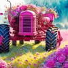 Pink Tractor Diamond Painting