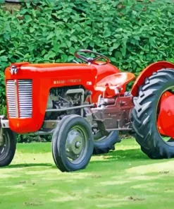 Red Ferguson Tractor Diamond Painting