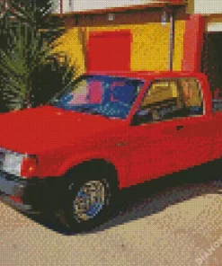 Red Mazda B2200 Diamond Painting