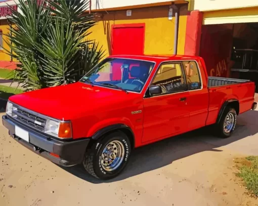 Red Mazda B2200 Diamond Painting