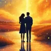 Romantic Galaxy Silhouette Couple Diamond Painting