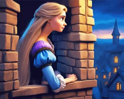 Sad Rapunzel Princess Diamond Painting