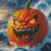 Scary Evil Pumpkin Art Diamond Painting