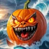 Scary Evil Pumpkin Art Diamond Painting