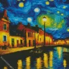 Starry Night City Van Gogh Diamond Painting