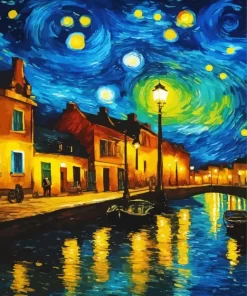 Starry Night City Van Gogh Diamond Painting