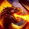 Strong Fire Dragon Diamond Painting