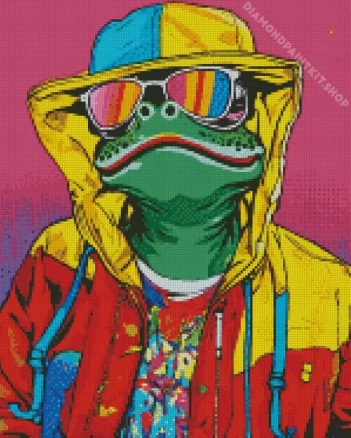 Stylish Funky Frog Diamond Painting