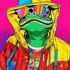 Stylish Funky Frog Diamond Painting