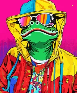 Stylish Funky Frog Diamond Painting