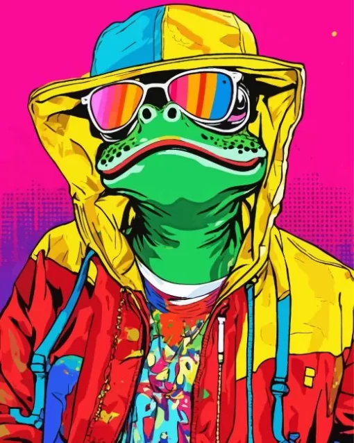 Stylish Funky Frog Diamond Painting