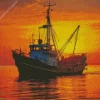 Sunset Boat Diamond Painting