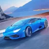 Super Blue Car Diamond Painting