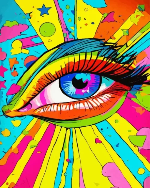 Trippy Eye Pop Art Diamond Painting