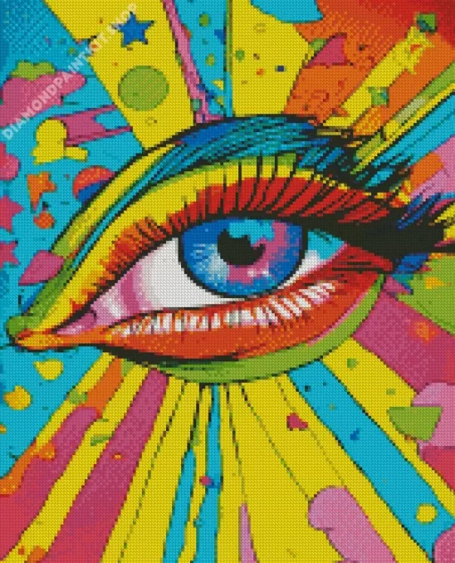 Trippy Eye Pop Art Diamond Painting