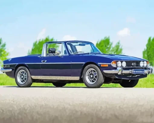 71 Blue Triumph Stag Diamond Painting