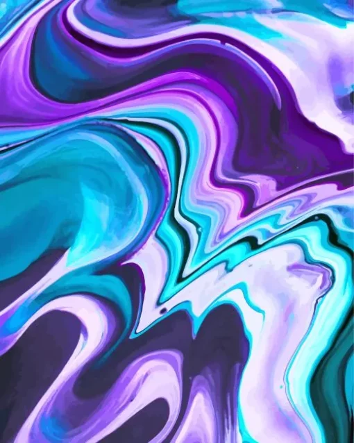 Abstract Blue And Purple Diamond Painting