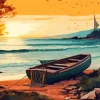 Animation Boat Diamond Painting