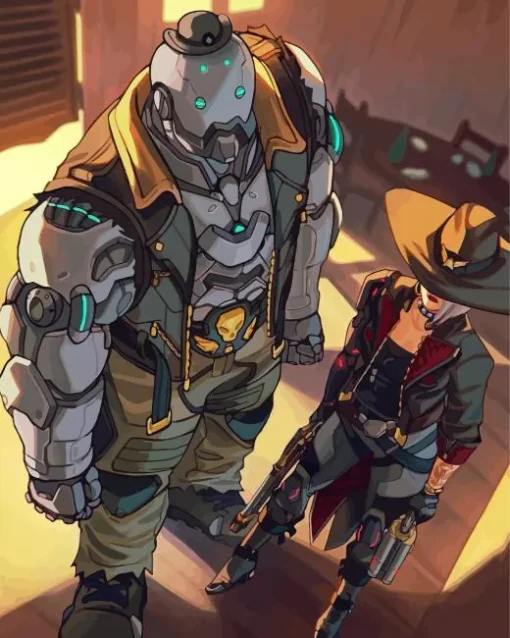 Ashe And Bob From Overwatch Diamond Painting